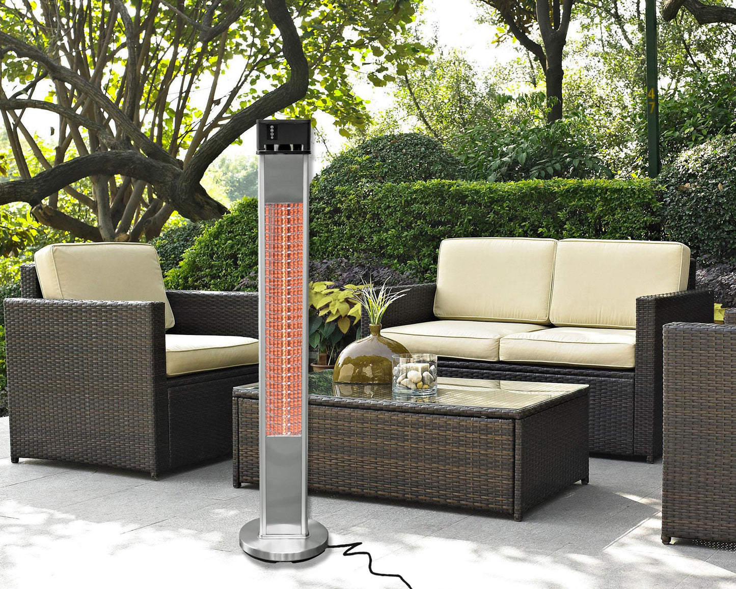 Energ+ Infrared Electric Freestanding Patio Heater - HEA-215110CVR|Radiateur de terrasse sur pied électrique et à infrarouge Energ+ - HEA-215110CVR