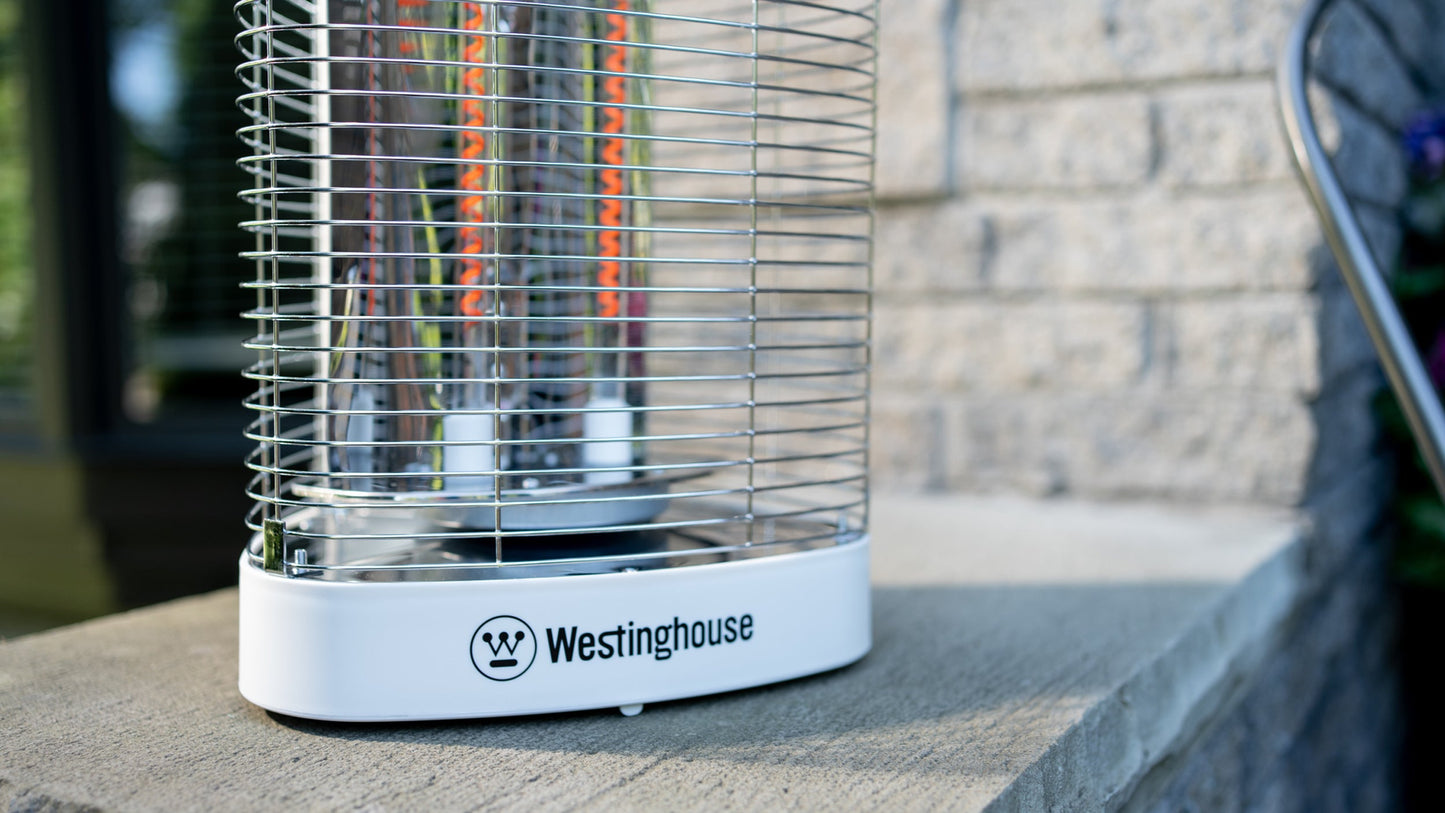 Westinghouse Infrared Electric Portable Oscillating Patio Heater - WES31-1200MWHT|Radiateur de terrasse oscillant, portatif, électrique et à infrarouge Westinghouse - WES31-1200MWHT