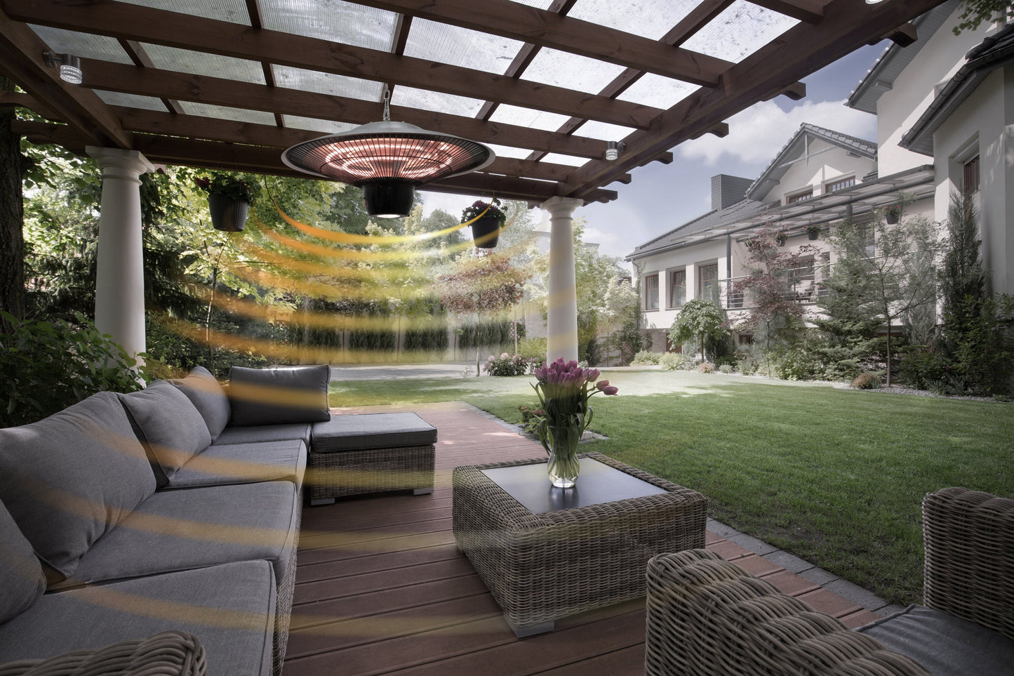 Westinghouse Infrared Electric LED Hanging Patio Heater - WES31-1544|Radiateur de terrasse suspendu électrique à DEL et à infrarouge Westinghouse - WES31-1544