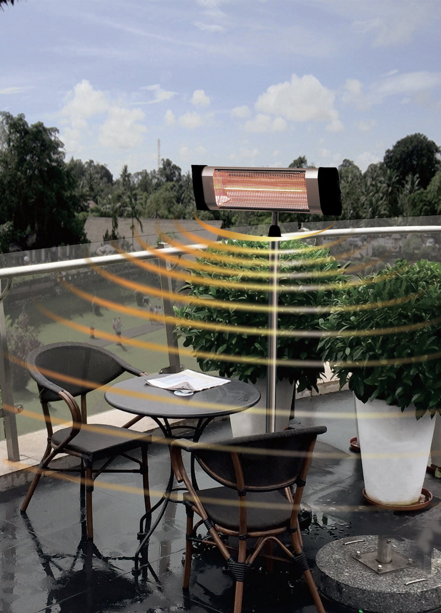 Westinghouse Infrared Electric Pole-Mounted Patio Heater - WES31-1550|Radiateur de terrasse électrique et à infrarouge Westinghouse sur poteau - WES31-1550