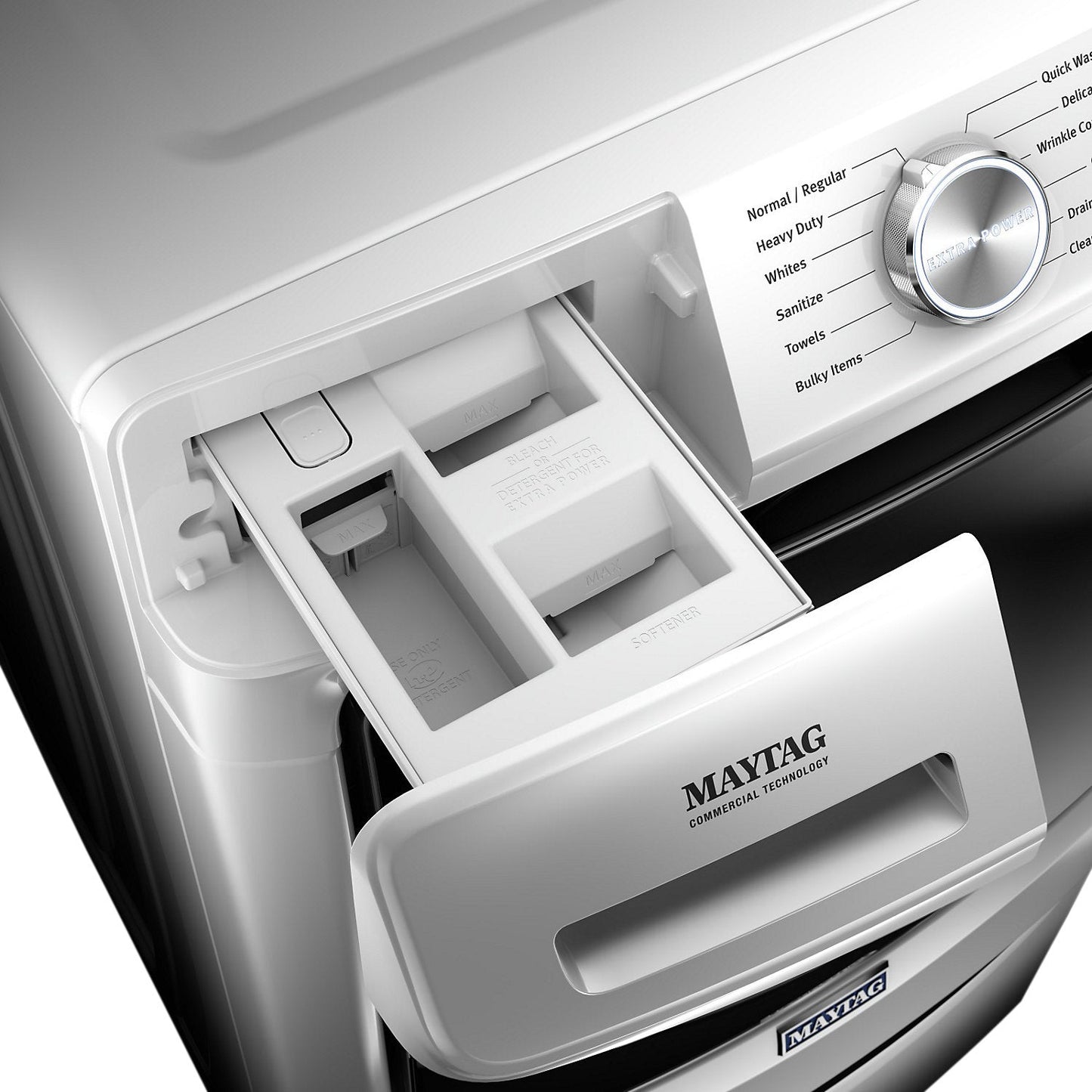 Maytag Front-Load 5.5 Cu. Ft. Washer with Extra Power and 7.3 Cu. Ft. Gas Steam Dryer - White|Laveuse frontale 5,5 pi3 avec Extra Power et sécheuse gaz vapeur 7,3 pi³ Maytag - blance|MAFL66GW