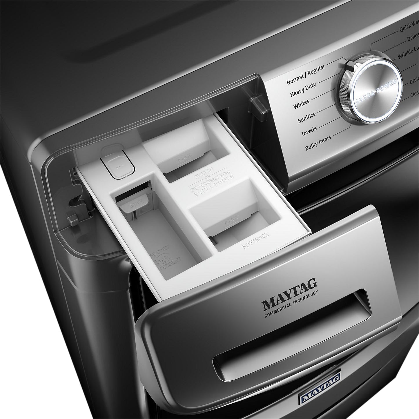 Maytag Front-Load 5.5 Cu. Ft. Washer with Extra Power and 7.3 Cu. Ft. Electric Steam Dryer - Slate|Laveuse frontale 5,5 pi3 avec Extra Power et sécheuse électrique vapeur 7,3 pi³ Maytag - ardoise|MAFL663C