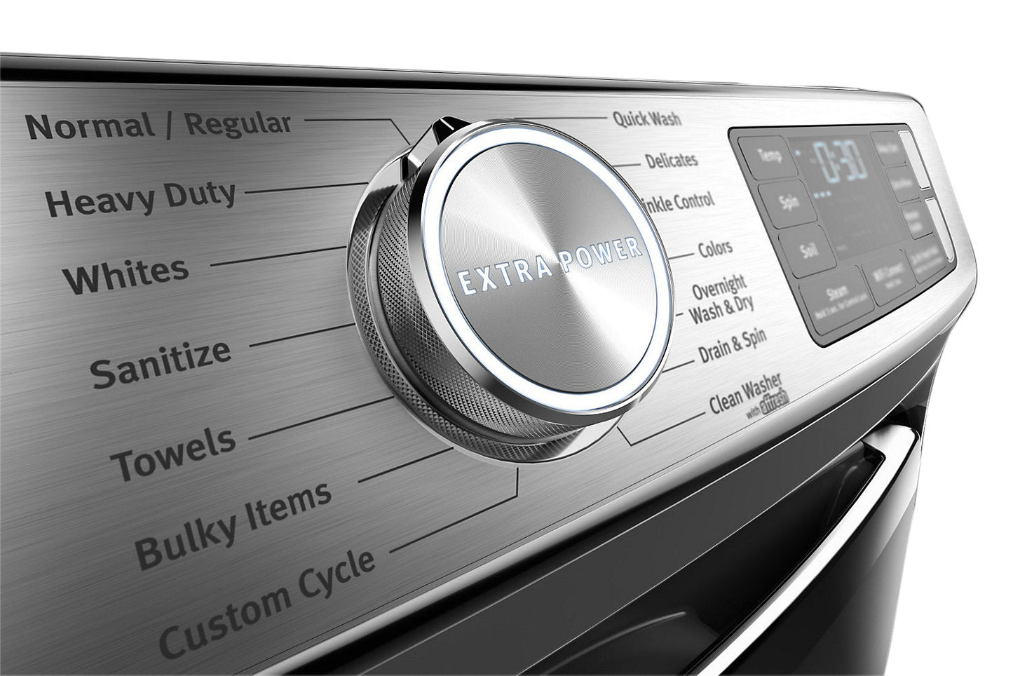 Maytag 5.8 Cu. Ft. Smart Front-Load High-Efficiency Steam Washer - Metallic Slate - Stackable - MHW8… | Laveuse à la vapeur intelligente haute efficacité Maytag à chargement frontal de 5,8 pi³ - ardoise m…