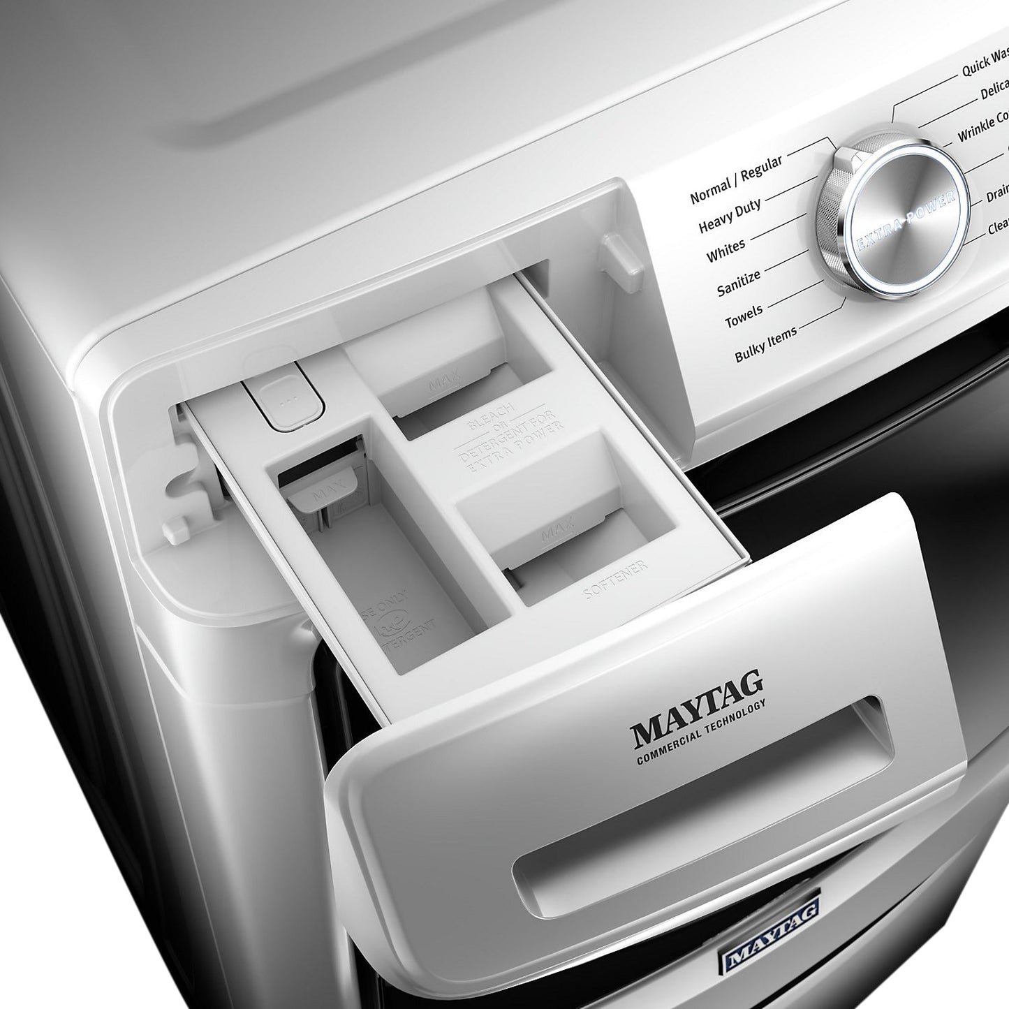 Maytag Front-Load 5.8 Cu. Ft. Smart Washer with Extra Power and 7.3 Cu. Ft. Electric Smart Dryer - White|Laveuse frontale 5,8 pi3 Extra Power et sécheuse électrique intelligente 7,3 pi³ Maytag - blance|MAFL863W
