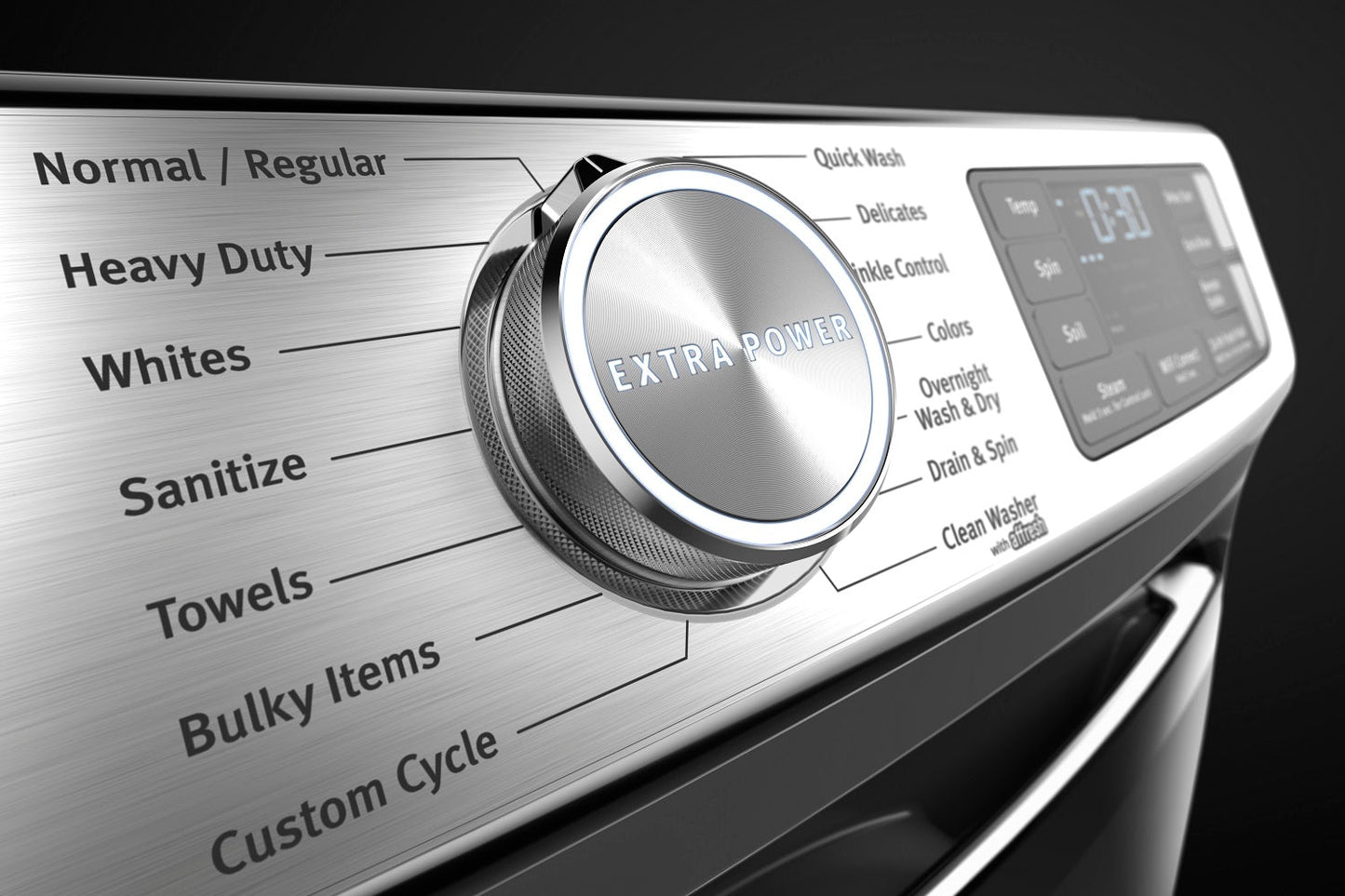 Maytag 5.8 Cu. Ft. Smart Front-Load High-Efficiency Steam Washer - White - Stackable - MHW8630HW | Laveuse à la vapeur intelligente haute efficacité Maytag à chargement frontal de 5,8 pi³ - blanche -…