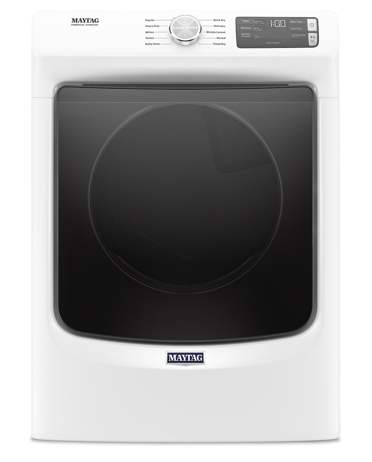 Maytag Front-Load 5.2 Cu. Ft. Washer with Extra Power and 7.3 Cu. Ft. Electric Dryer - White|Laveuse frontale 5,2 pi3 avec Extra Power et sécheuse électrique 7,3 pi³ Maytag - blanches|MAFL563L