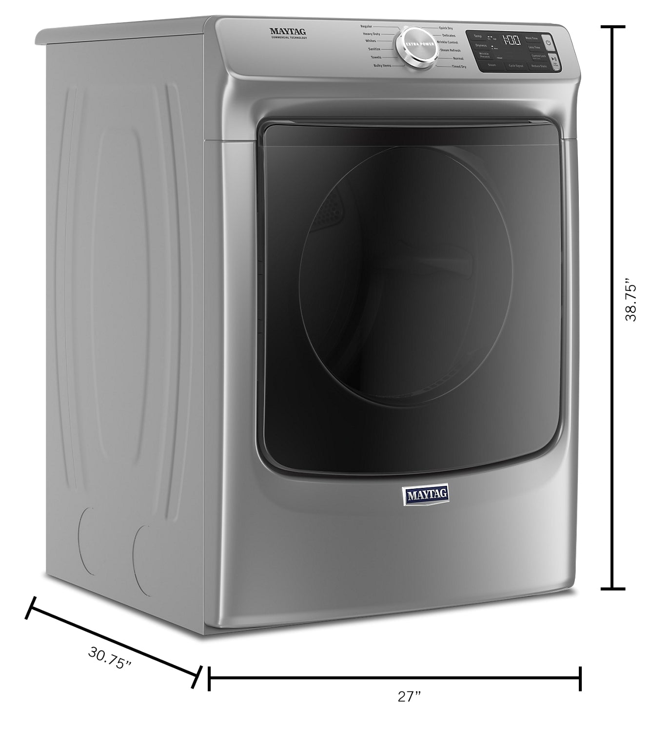 Maytag Front-Load 5.5 Cu. Ft. Washer with Extra Power and 7.3 Cu. Ft. Electric Steam Dryer - Slate|Laveuse frontale 5,5 pi3 avec Extra Power et sécheuse électrique vapeur 7,3 pi³ Maytag - ardoise|MAFL663C