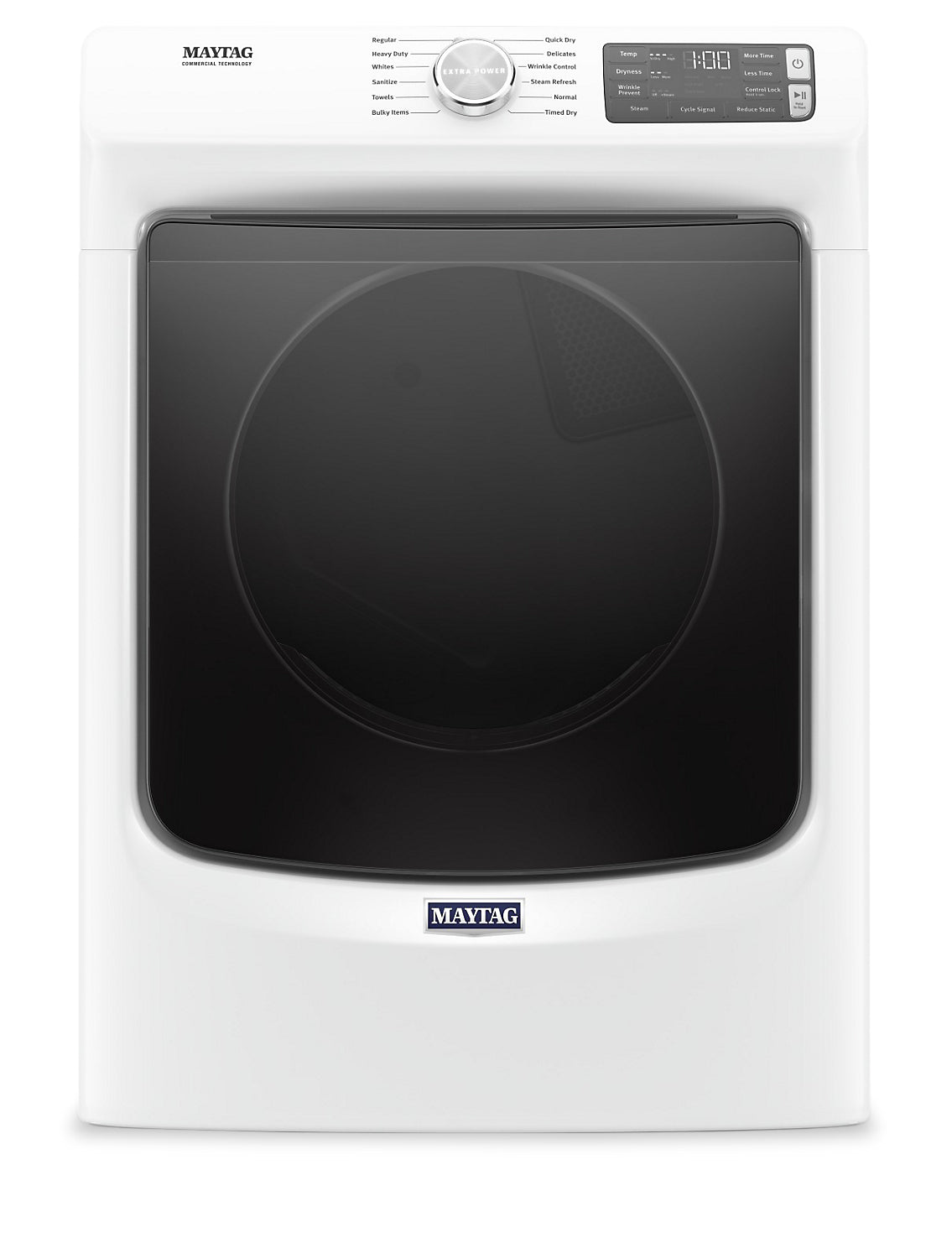 Maytag 7.3 Cu. Ft. Electric Dryer with Steam - White - Stackable - YMED6630HW | Sécheuse électrique à la vapeur Maytag de 7,3 pi³ - blanche - superposable - YMED6630HW
