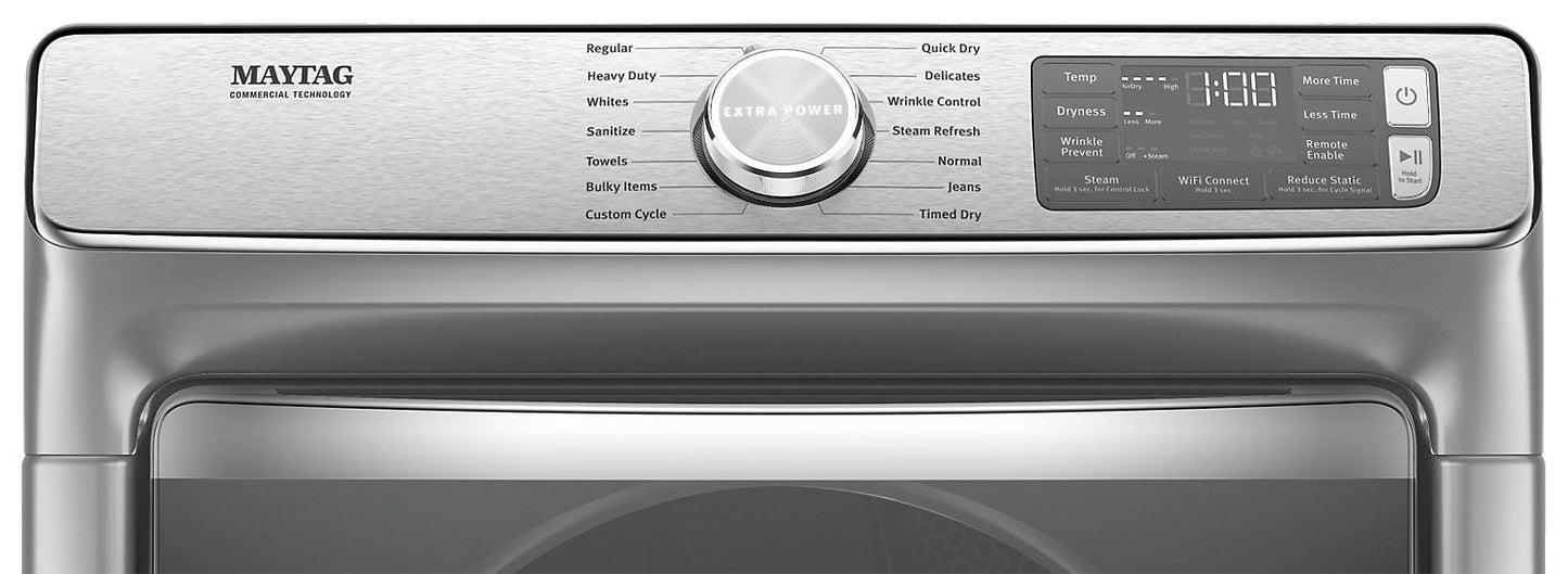 Maytag Front-Load 5.8 Cu. Ft. Smart Washer with Extra Power and 7.3 Cu. Ft. Electric Smart Dryer - Slate|Laveuse frontale 5,8 pi3 Extra Power et sécheuse électrique intelligente 7,3 pi³ Maytag - ardoise|MAFL863C