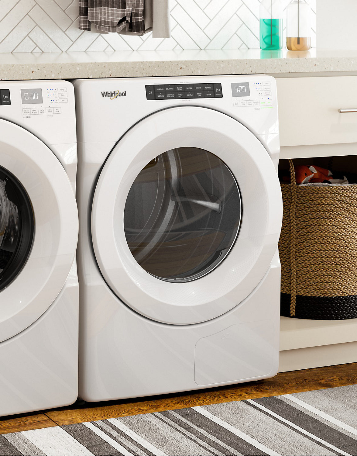 Whirlpool 7.4 Cu. Ft. Electric Dryer - White - Stackable - YWHD560CHW | Sécheuse électrique Whirlpool de 7,4 pi³ - blanche - superposable - YWHD560CHW