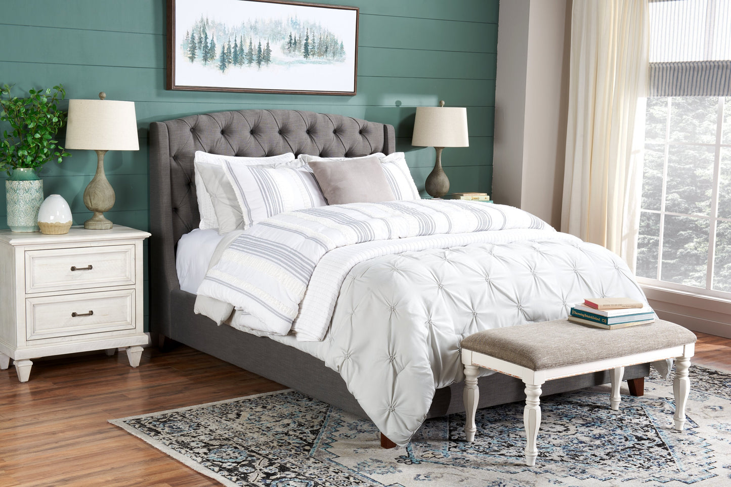 Brianna Light Grey 3-Piece Full/Queen Comforter Set|Ensemble d'édredon Brianna 3 pièces gris clair pour lit double ou grand lit|BRILG3FQ