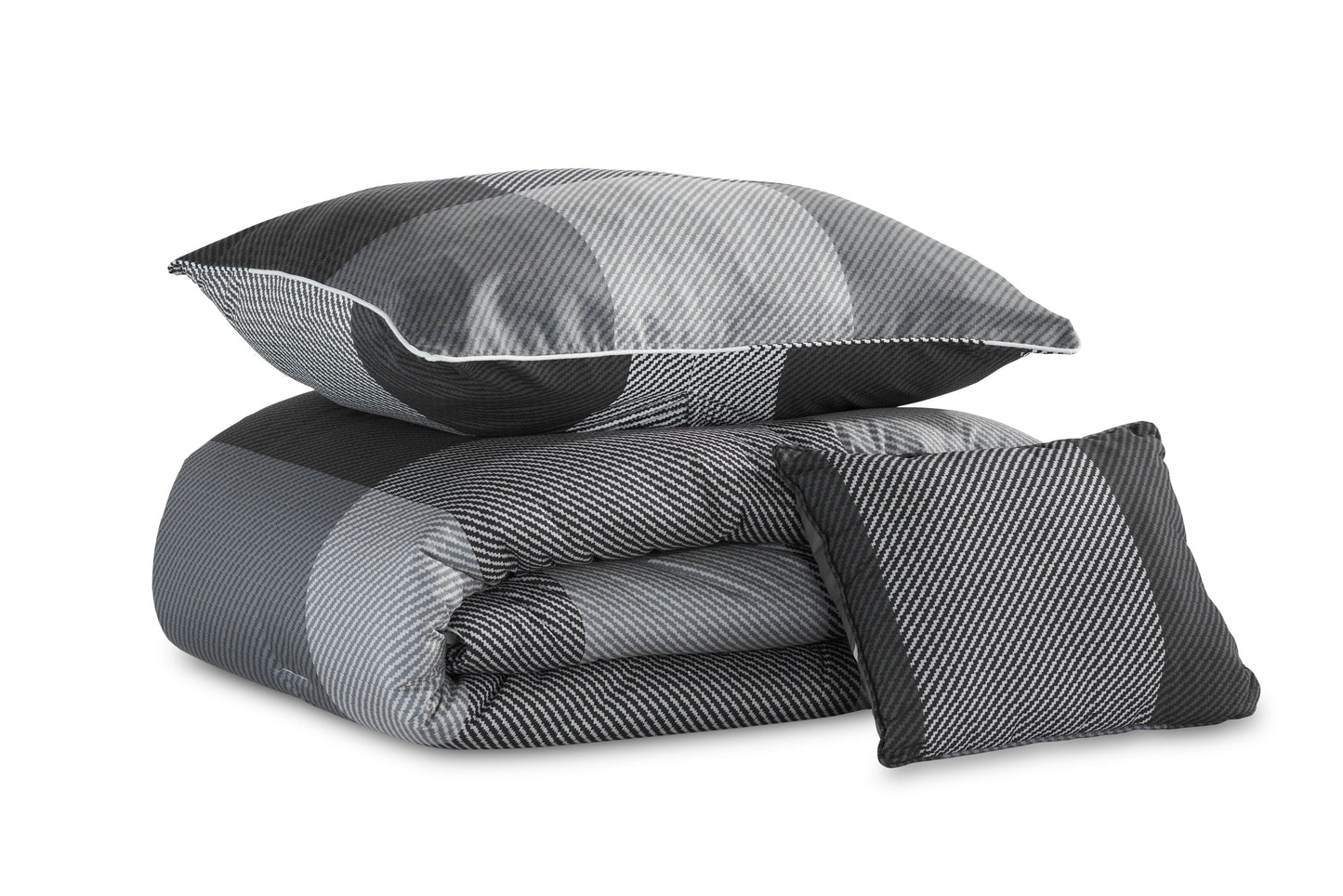 Charlie 4-Piece Full/Queen Comforter Set - Grey| Ensemble d'édredon Charlie 4 pièces pour lit double ou grand lit - gris | CHARL4FQ