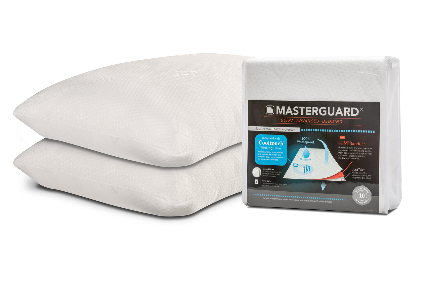 Masterguard® Cooltouch™ Full Mattress Protector with 2 Standard Pillows | Protège-matelas MasterguardMD CooltouchMC pour lit double et 2 oreillers standard