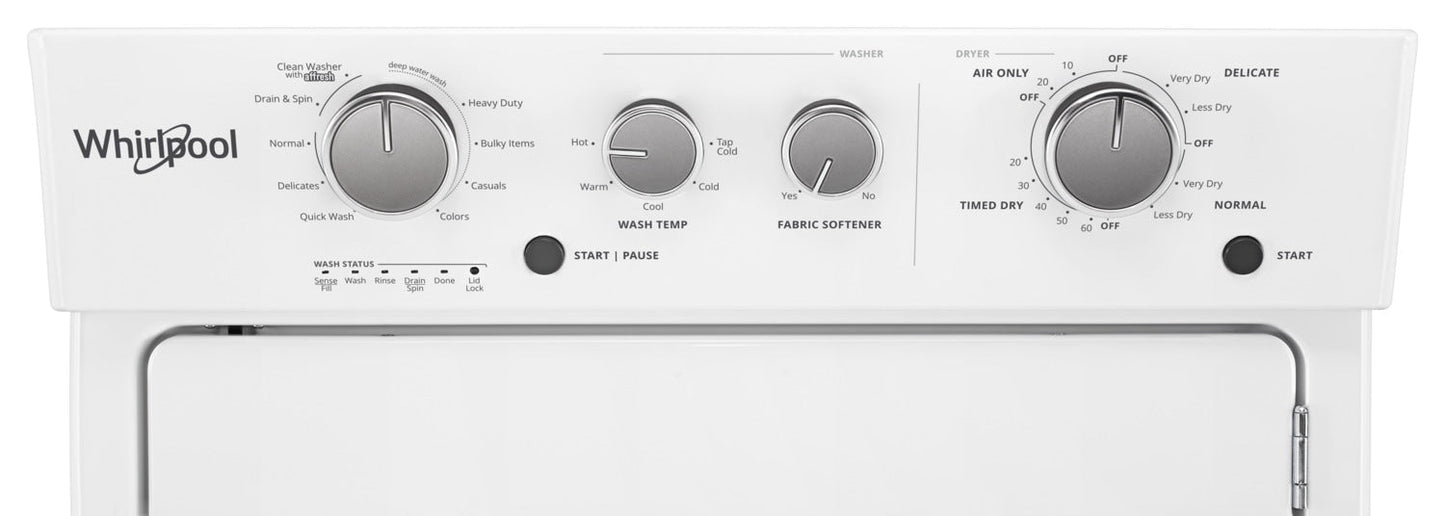 Whirlpool 5.9 Cu. Ft. Gas Dryer - White - WGT4027HW | Sécheuse à gaz Whirlpool de 5,9 pi³ - blanche - WGT4027HW