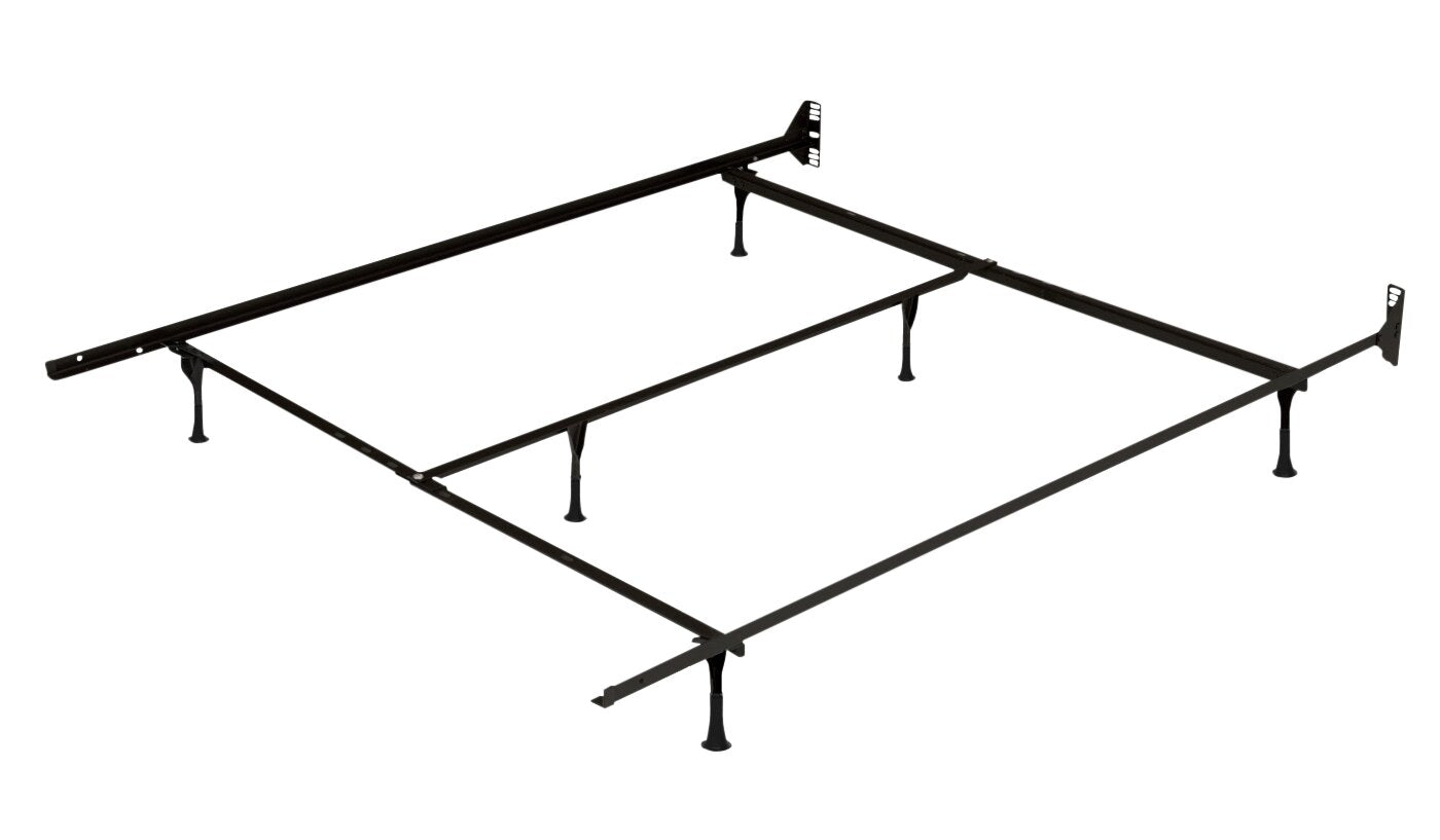 Twin/Full/Queen Versatile Metal Bed Frame with Glides | Cadre de lit polyvalent en métal avec patins pour lit simple, lit double ou grand lit