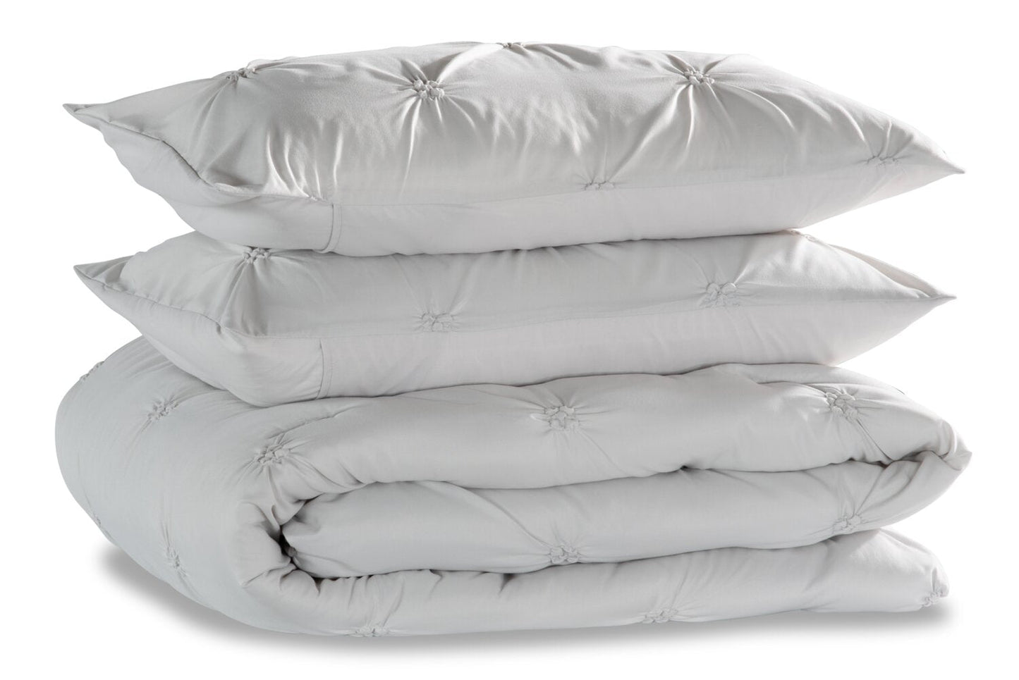 Brianna Light Grey 3-Piece Full/Queen Comforter Set|Ensemble d'édredon Brianna 3 pièces gris clair pour lit double ou grand lit|BRILG3FQ