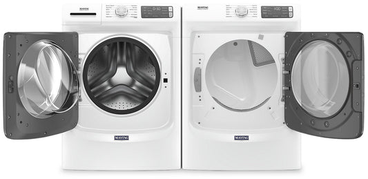 Maytag Front-Load 5.5 Cu. Ft. Washer with Extra Power and 7.3 Cu. Ft. Electric Steam Dryer - White|Laveuse frontale 5,5 pi3 avec Extra Power et sécheuse électrique vapeur 7,3 pi³ Maytag - blance|MAFL663W