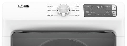 Maytag Front-Load 5.5 Cu. Ft. Washer with Extra Power and 7.3 Cu. Ft. Gas Steam Dryer - White|Laveuse frontale 5,5 pi3 avec Extra Power et sécheuse gaz vapeur 7,3 pi³ Maytag - blance|MAFL66GW