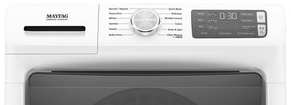 Maytag Front-Load 5.5 Cu. Ft. Washer with Extra Power and 7.3 Cu. Ft. Gas Steam Dryer - White|Laveuse frontale 5,5 pi3 avec Extra Power et sécheuse gaz vapeur 7,3 pi³ Maytag - blance|MAFL66GW