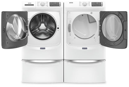 Maytag Front-Load 5.8 Cu. Ft. Smart Washer with Extra Power and 7.3 Cu. Ft. Electric Smart Dryer - White|Laveuse frontale 5,8 pi3 Extra Power et sécheuse électrique intelligente 7,3 pi³ Maytag - blance|MAFL863W