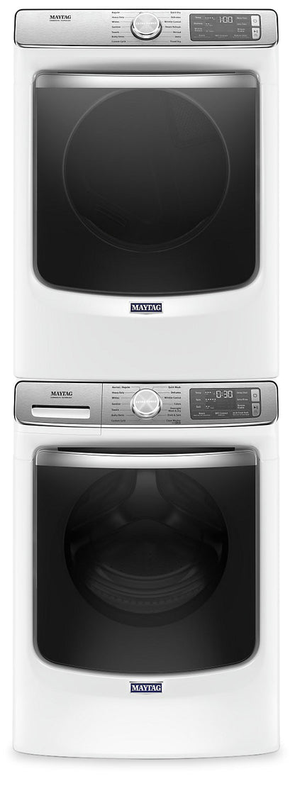 Maytag Front-Load 5.8 Cu. Ft. Smart Washer with Extra Power and 7.3 Cu. Ft. Electric Smart Dryer - White|Laveuse frontale 5,8 pi3 Extra Power et sécheuse électrique intelligente 7,3 pi³ Maytag - blance|MAFL863W