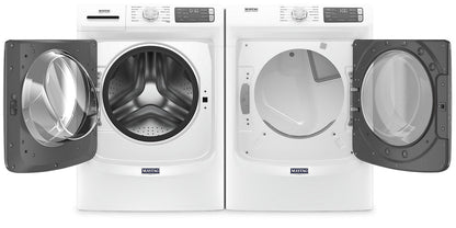 Maytag Front-Load 5.8 Cu. Ft. Smart Washer with Extra Power and 7.3 Cu. Ft. Gas Smart Dryer - White|Laveuse frontale 5,8 pi3 Extra Power et sécheuse gaz intelligente 7,3 pi³ Maytag - blance|MAFL86GW