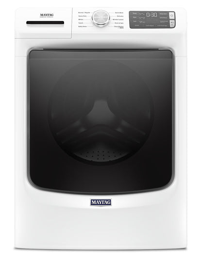 Maytag Front-Load 5.2 Cu. Ft. Washer with Extra Power and 7.3 Cu. Ft. Gas Dryer - White|Laveuse frontale 5,2 pi3 avec Extra Power et sécheuse gaz 7,3 pi³ Maytag - blanches|MAFL563G