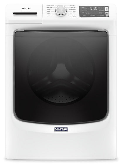 Maytag 4.8 Cu. Ft. Front-Load High-Efficiency Steam Washer - White - Stackable - MHW6630HW | Laveuse à la vapeur haute efficacité Maytag à chargement frontal de 4,8 pi³ - blanche - superposable…
