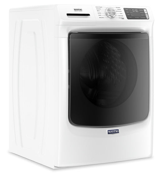 Maytag 4.8 Cu. Ft. Front-Load High-Efficiency Steam Washer - White - Stackable - MHW6630HW | Laveuse à la vapeur haute efficacité Maytag à chargement frontal de 4,8 pi³ - blanche - superposable…