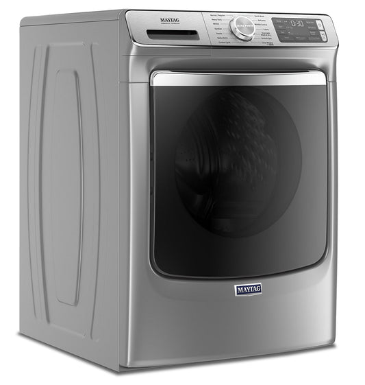 Maytag 5.8 Cu. Ft. Smart Front-Load High-Efficiency Steam Washer - Metallic Slate - Stackable - MHW8… | Laveuse à la vapeur intelligente haute efficacité Maytag à chargement frontal de 5,8 pi³ - ardoise m…