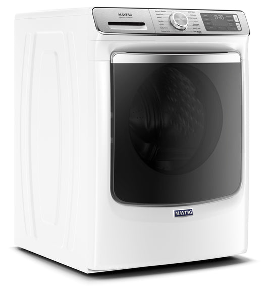 Maytag 5.8 Cu. Ft. Smart Front-Load High-Efficiency Steam Washer - White - Stackable - MHW8630HW | Laveuse à la vapeur intelligente haute efficacité Maytag à chargement frontal de 5,8 pi³ - blanche -…