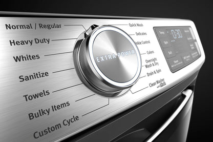 Maytag 5.8 Cu. Ft. Smart Front-Load High-Efficiency Steam Washer - White - Stackable - MHW8630HW | Laveuse à la vapeur intelligente haute efficacité Maytag à chargement frontal de 5,8 pi³ - blanche -…