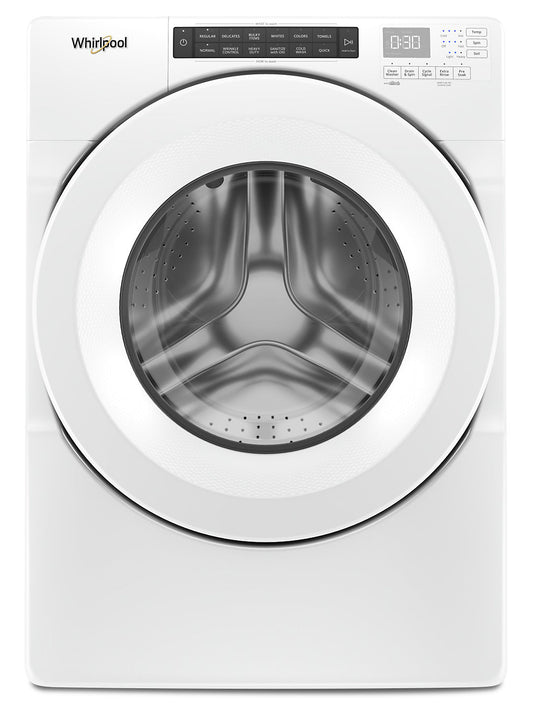 Whirlpool 5.0 Cu. Ft. Front-Load High-Efficiency Washer - White - Stackable - WFW560CHW | Laveuse haute efficacité Whirlpool à chargement frontal de 5 pi³ - blanche - superposable - WFW560CH…
