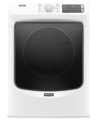 Maytag 7.3 Cu. Ft. Electric Dryer with Steam - White - Stackable - YMED6630HW | Sécheuse électrique à la vapeur Maytag de 7,3 pi³ - blanche - superposable - YMED6630HW