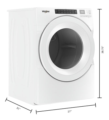 Whirlpool 7.4 Cu. Ft. Electric Dryer - White - Stackable - YWED5620HW | Sécheuse électrique Whirlpool de 7,4 pi³ - blanche - superposable - YWED5620HW
