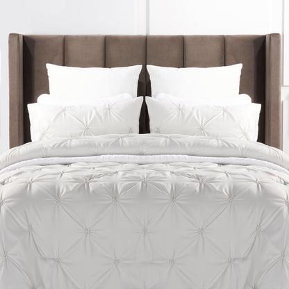 Brianna Light Grey 3-Piece Full/Queen Comforter Set|Ensemble d'édredon Brianna 3 pièces gris clair pour lit double ou grand lit|BRILG3FQ