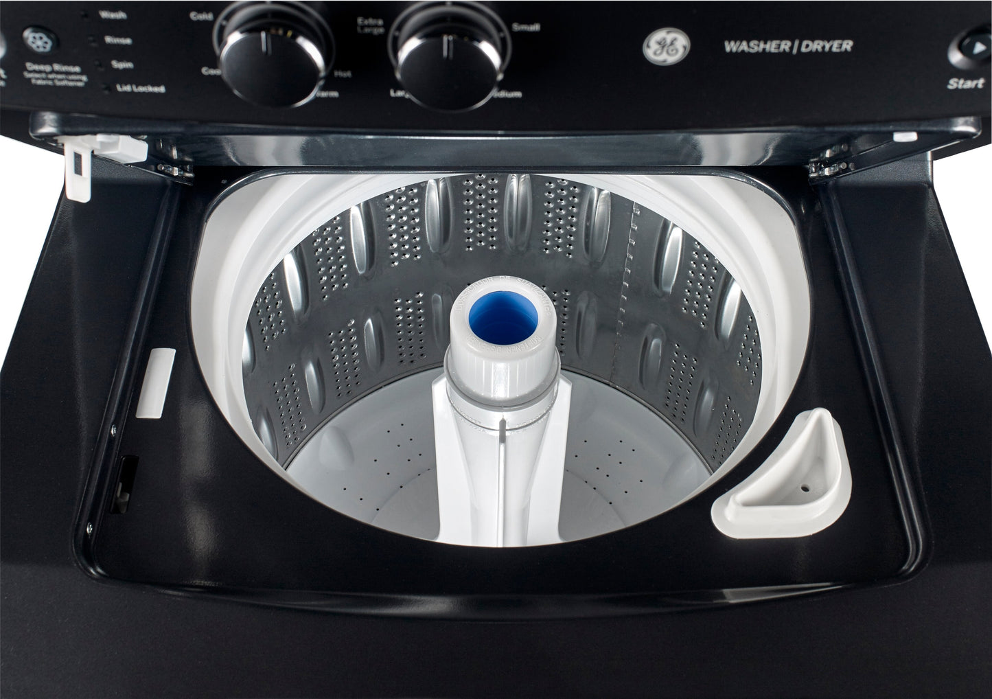 GE Unitized Electric Spacemaker 4.4 Cu.Ft. Washer and 5.9 Cu.Ft Dryer – GUD37ESMMDG | Tour de lavage SpaceMakerMC électrique GE avec laveuse de 4,4 pi³ et sécheuse de 5,9 pi³ - GUD37ESMM…