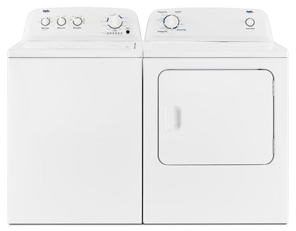 Inglis 4.4 Cu. Ft. I.E.C. Top-Load Washer and 6.5 Cu. Ft. Electric Dryer – White|Laveuse à chargement par le haut de 4,4 pi³ et sécheuse électrique de 6,5 pi³ de Inglis - blanches|INTL488L