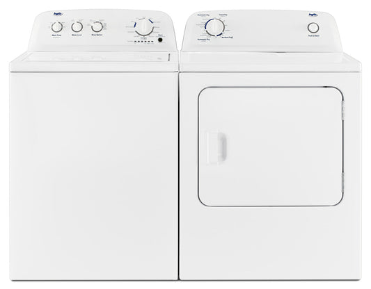 Inglis 4.4 Cu. Ft. I.E.C. Top-Load Washer and 6.5 Cu. Ft. Electric Dryer – White|Laveuse à chargement par le haut de 4,4 pi³ et sécheuse électrique de 6,5 pi³ de Inglis - blanches|INTL488L