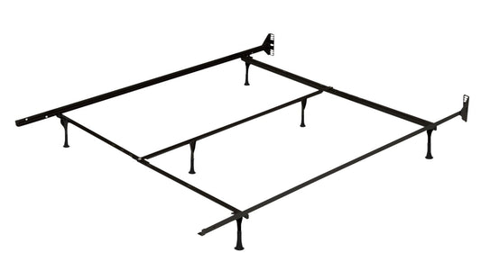 Twin/Full/Queen Versatile Metal Bed Frame with Glides | Cadre de lit polyvalent en métal avec patins pour lit simple, lit double ou grand lit