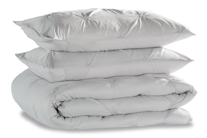 Brianna Light Grey 3-Piece Full/Queen Comforter Set|Ensemble d'édredon Brianna 3 pièces gris clair pour lit double ou grand lit|BRILG3FQ