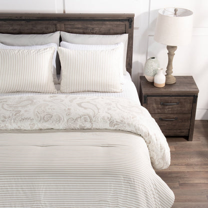 Indie Paisley 3-Piece Full/Queen Comforter Set - White|Ensemble d'édredon Indie Paisley 3 pièces pour lit double ou grand lit - blanc|PAISL3FQ