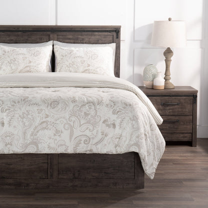 Indie Paisley 3-Piece Full/Queen Comforter Set - White|Ensemble d'édredon Indie Paisley 3 pièces pour lit double ou grand lit - blanc|PAISL3FQ
